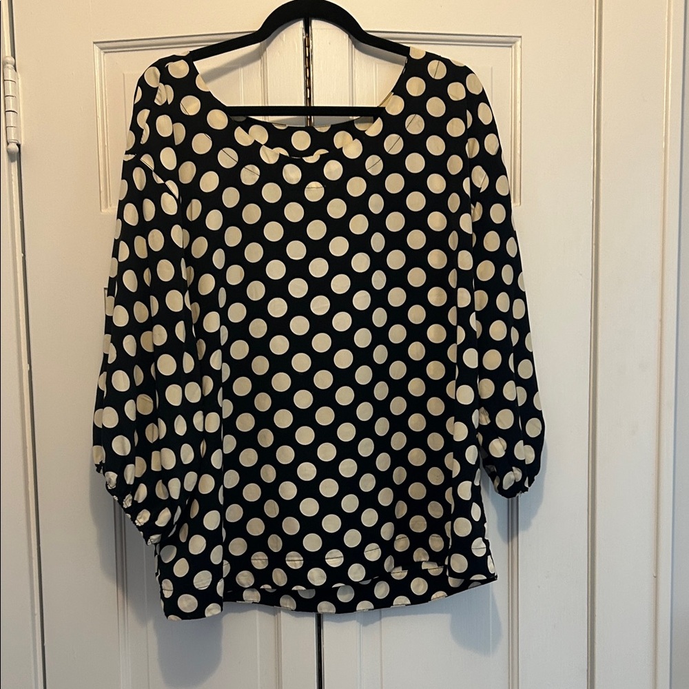 Polka Dot Women's Top - Black and White